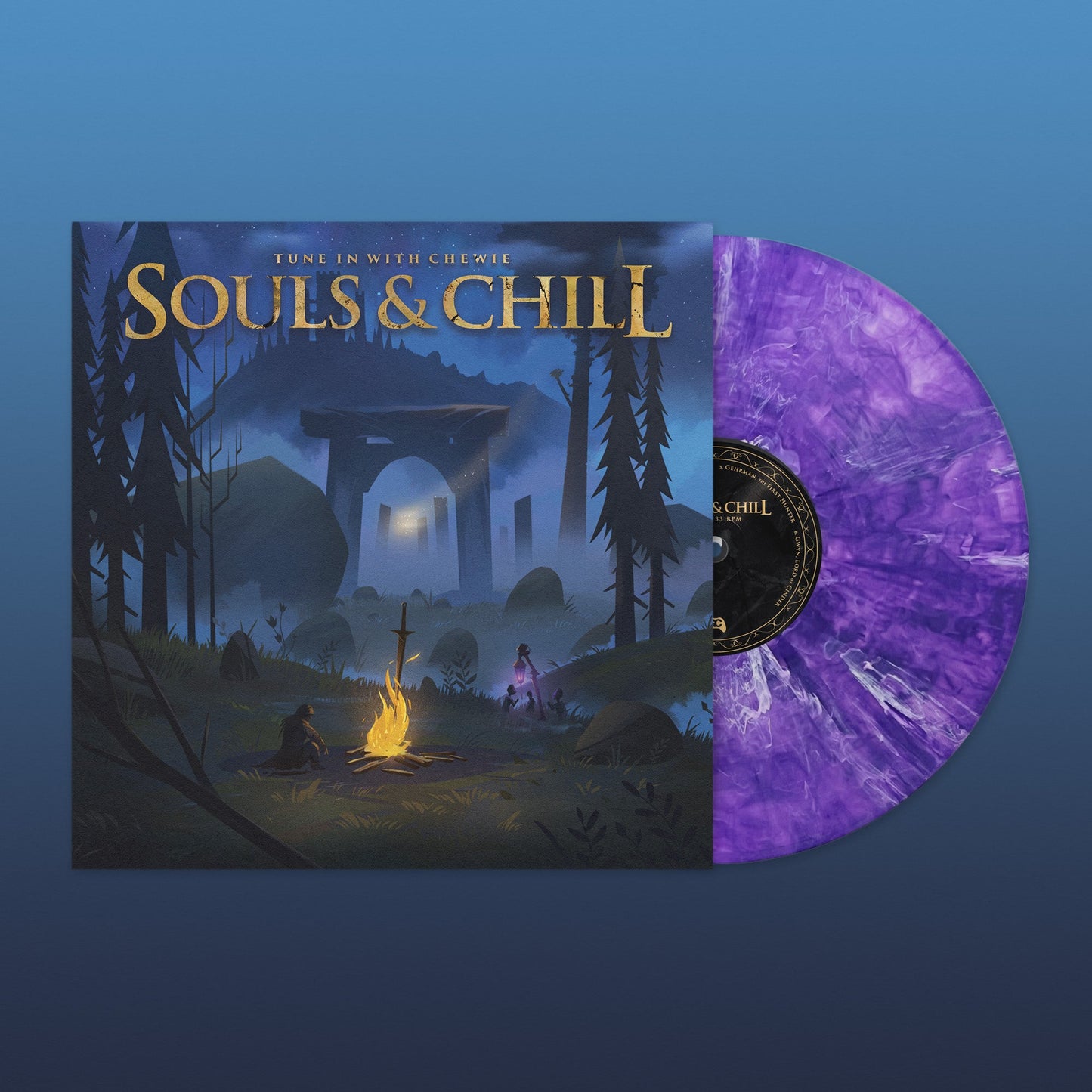 Elden Ring & Dark Souls – Souls & Chill Vinyl Record - Purple Swirl Dark Lo-fi Remixes