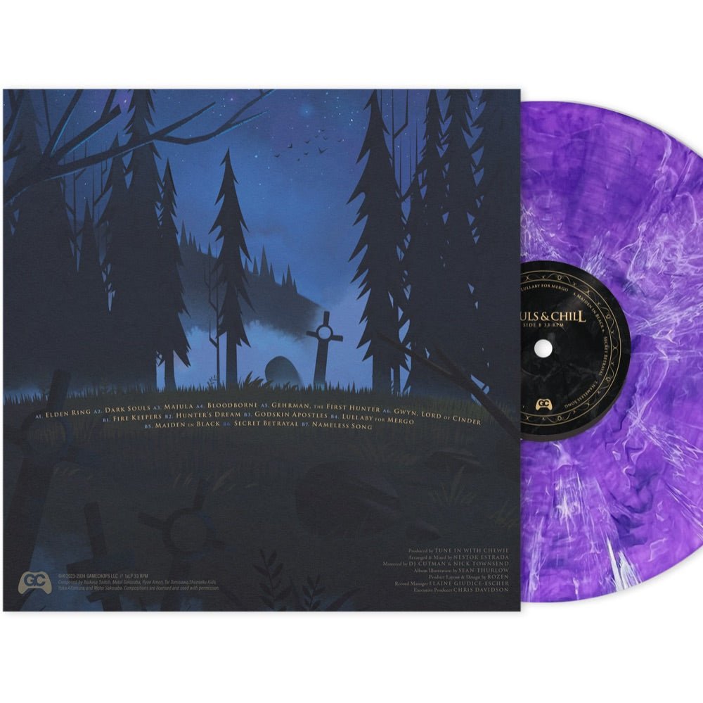 Atmospheric lofi tribute to Elden Ring, Dark Souls, and Bloodborne on collector's vinyl