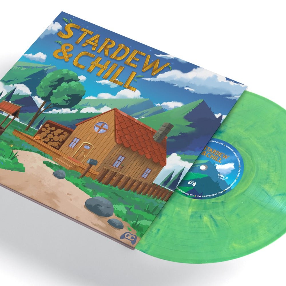 Stardew & Chill lofi covers of Stardew Valley on grassy green hand-poured marble vinyl