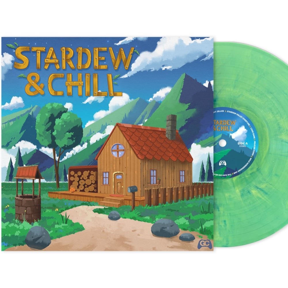 Stardew & Chill lofi covers of Stardew Valley on grassy green hand-poured marble vinyl