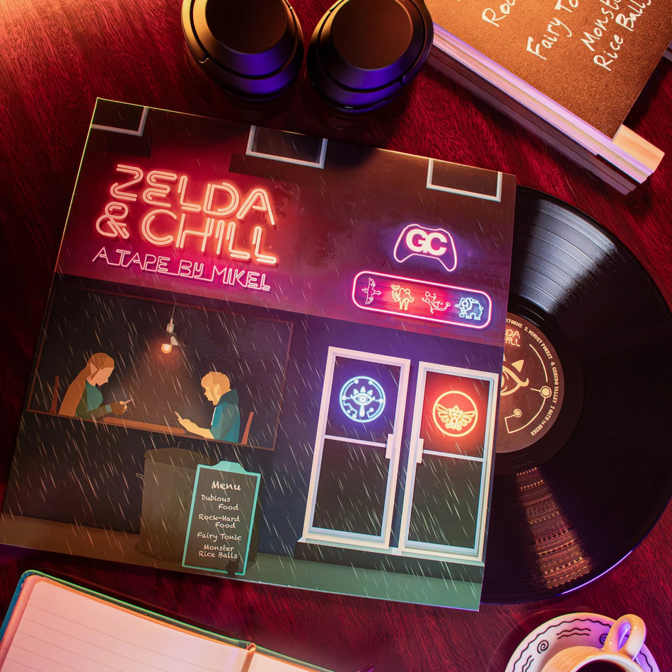 Zelda & Chill vinyl record Side A – Legend of Zelda lofi hip hop album by Mikel on black vinyl