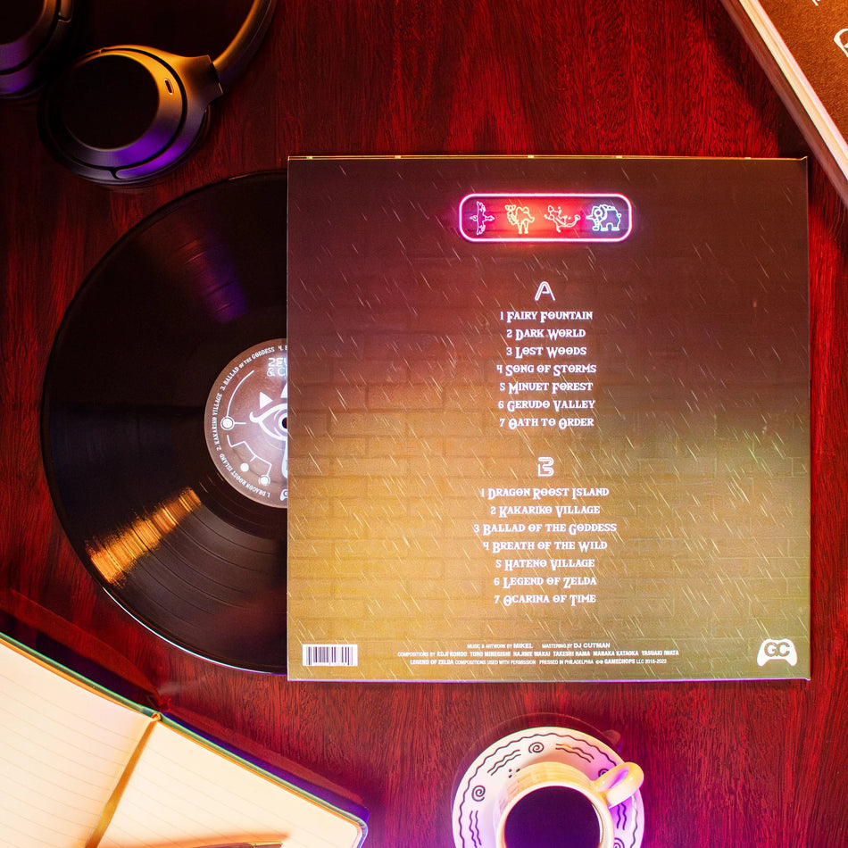Zelda & Chill vinyl record Side B – Legend of Zelda lofi beats album on black vinyl
