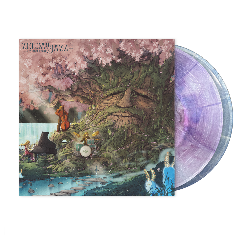 Double LP vinyl record of Zelda & Jazz II featuring pink and blue marble vinyl
