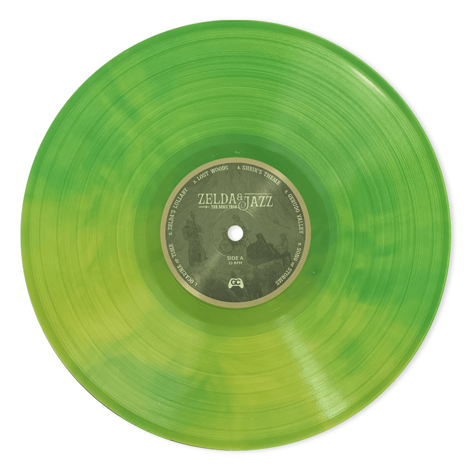 Single LP green marble vinyl for Zelda & Jazz smooth jazz arrangement